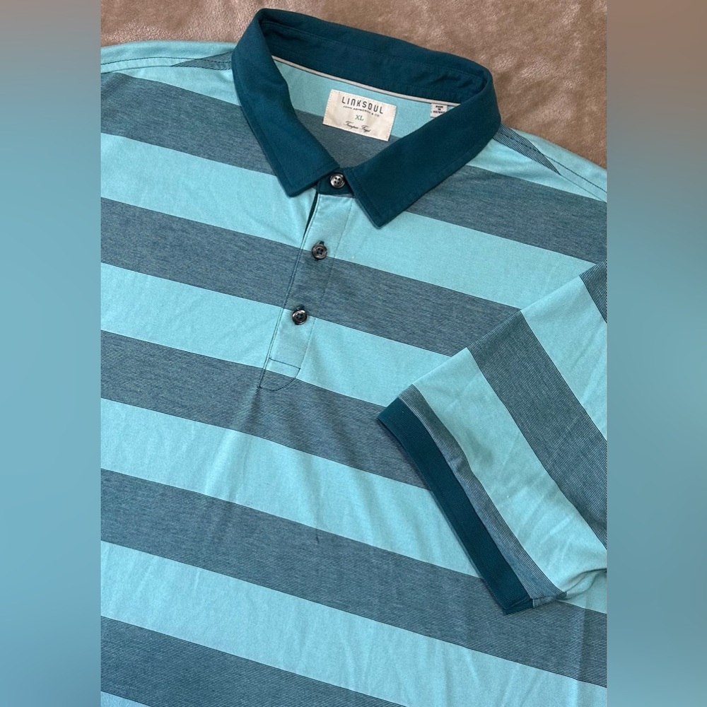 Linksoul Tempus Fugit Luxury Cotton Short Sleeve Golf Polo Size XL